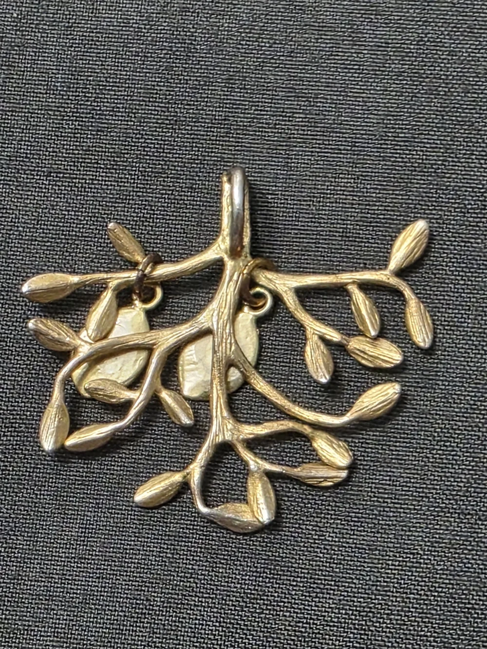 Estate Gold Tone - Signed DG Designer Pendant - 442